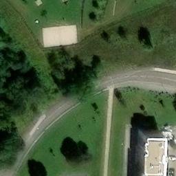 Sand Volleyball Court — aerial view