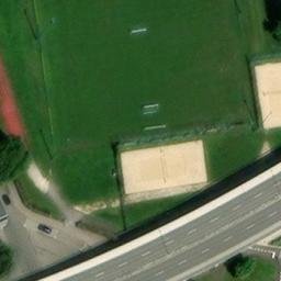 Sand Volleyball Court — aerial view