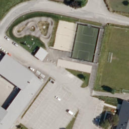 Sand Volleyball Court — aerial view