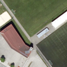 Sand Volleyball Court — aerial view