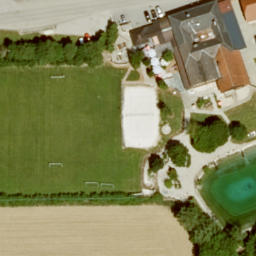 Sand Volleyball Court — aerial view