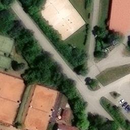 Sand Volleyball Court — aerial view