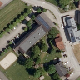 Sand Volleyball Court — aerial view
