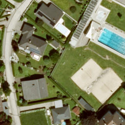 Sand Volleyball Court — aerial view