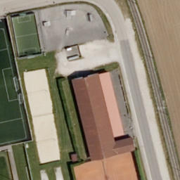 Sand Volleyball Court — aerial view