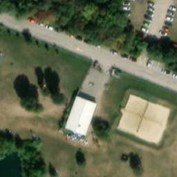 Sand Volleyball Court — aerial view