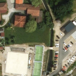 Sand Volleyball Court — aerial view