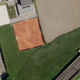 Sand Volleyball Court — aerial view