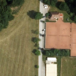 Sand Volleyball Court — aerial view