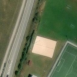 Sand Volleyball Court — aerial view