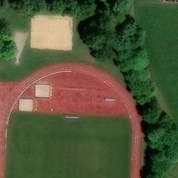 Sand Volleyball Court — aerial view