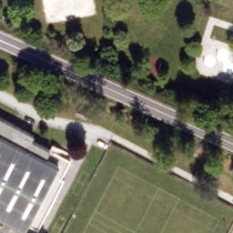 Sand Volleyball Court — aerial view