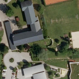 Sand Volleyball Court — aerial view