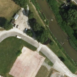 Sand Volleyball Court — aerial view
