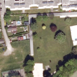 Sand Volleyball Court — aerial view