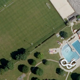 Sand Volleyball Court — aerial view