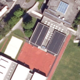 Sand Volleyball Court — aerial view