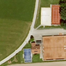 Sand Volleyball Court — aerial view