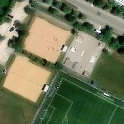 Sand Volleyball Court — aerial view