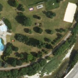 Sand Volleyball Court — aerial view