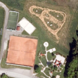 Sand Volleyball Court — aerial view