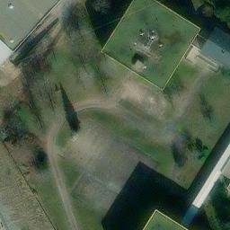 Asphalt Volleyball Court — aerial view