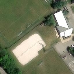 Sand Volleyball Court — aerial view