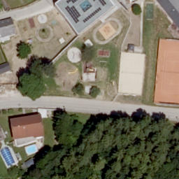 Sand Volleyball Court — aerial view