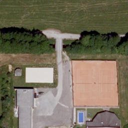 Sand Volleyball Court — aerial view