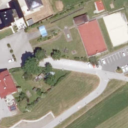 Sand Volleyball Court — aerial view