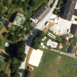 Sand Volleyball Court — aerial view
