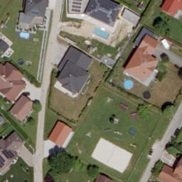 Sand Volleyball Court — aerial view