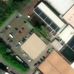 Sand Volleyball Court, Freiburg im Breisgau — aerial view