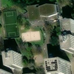 Sand Volleyball Court, Freiburg im Breisgau — aerial view