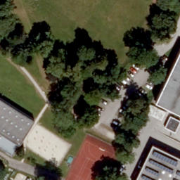 Sand Volleyball Court — aerial view