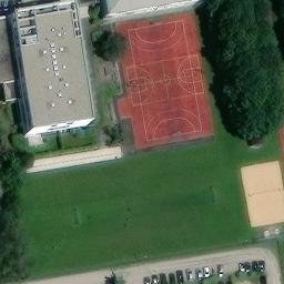 Sand Volleyball Court — aerial view