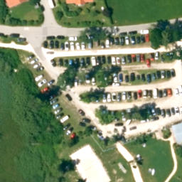 Sand Volleyball Court — aerial view