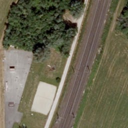 Sand Volleyball Court — aerial view