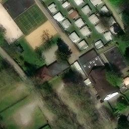 Sand Volleyball Court, Freiburg im Breisgau — aerial view
