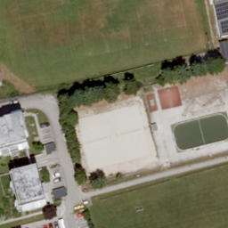 Sand Volleyball Court — aerial view