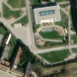 Volleyball Court near Baden — aerial view