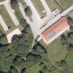 Sand Volleyball Court — aerial view