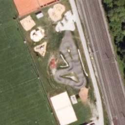 Sand Volleyball Court — aerial view