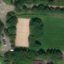 Sand Volleyball Court, Freiburg im Breisgau — aerial view