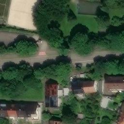 Sand Volleyball Court, Freiburg im Breisgau — aerial view