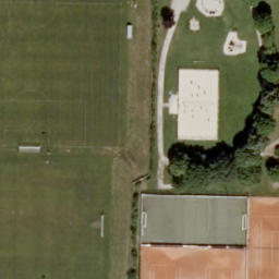 Sand Volleyball Court — aerial view
