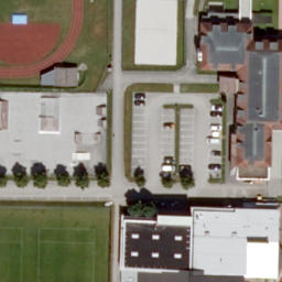 Sand Volleyball Court — aerial view