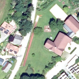 Sand Volleyball Court — aerial view