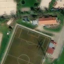 Sand Volleyball Court, Freiburg im Breisgau — aerial view