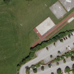 Sand Volleyball Court — aerial view